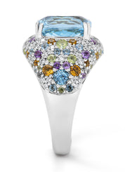 Witgouden ring, 5.27 ct aquamarijn, Gallery
