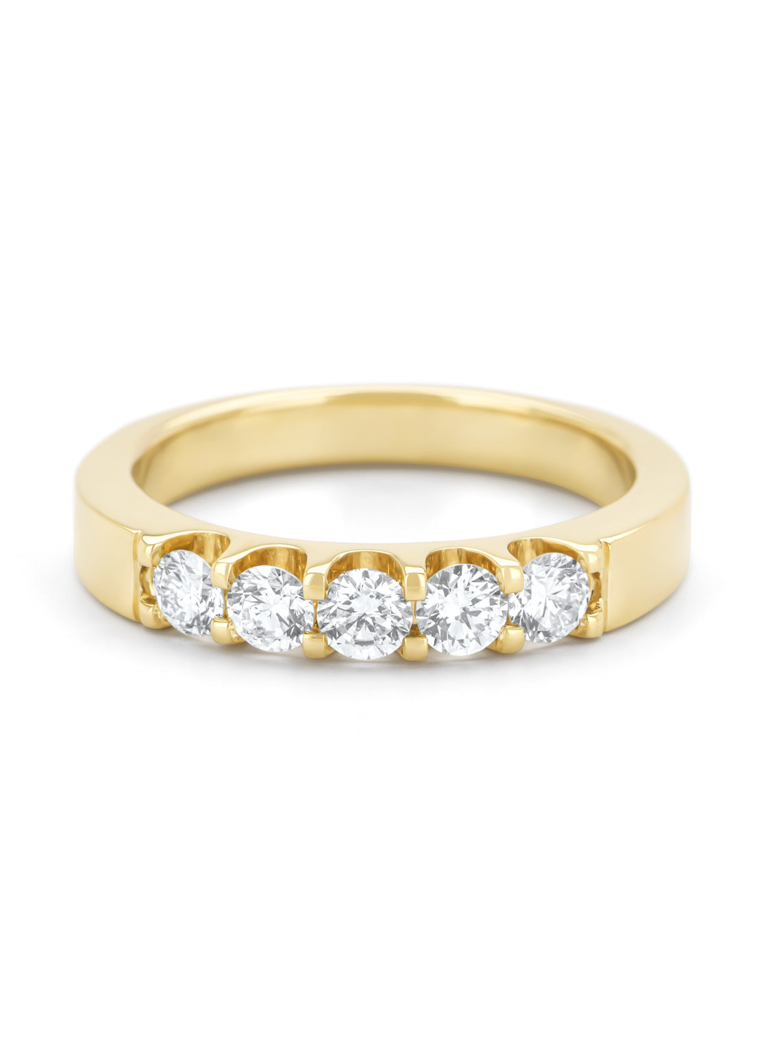 Yellow gold ring, 0.55 ct diamond, Wedding