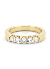 Yellow gold ring, 0.55 ct diamond, Wedding