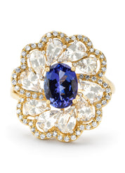 Yellow gold ring, 1.54 CT Tanzaniet, gallery