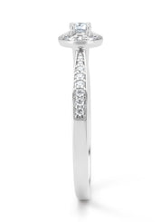 White gold ring, 0.24 ct diamond, solitary