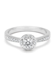 White gold ring, 0.46 ct diamond, solitary