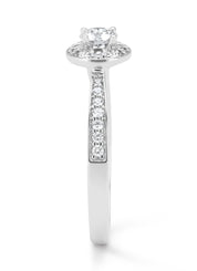 White gold ring, 0.46 ct diamond, solitary