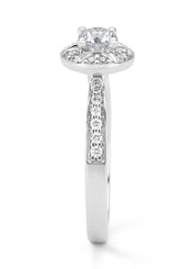White gold ring, 0.71 ct diamond, solitary