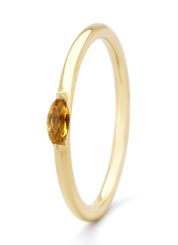 Geelgouden ring, 0.12 ct citrien, Joy