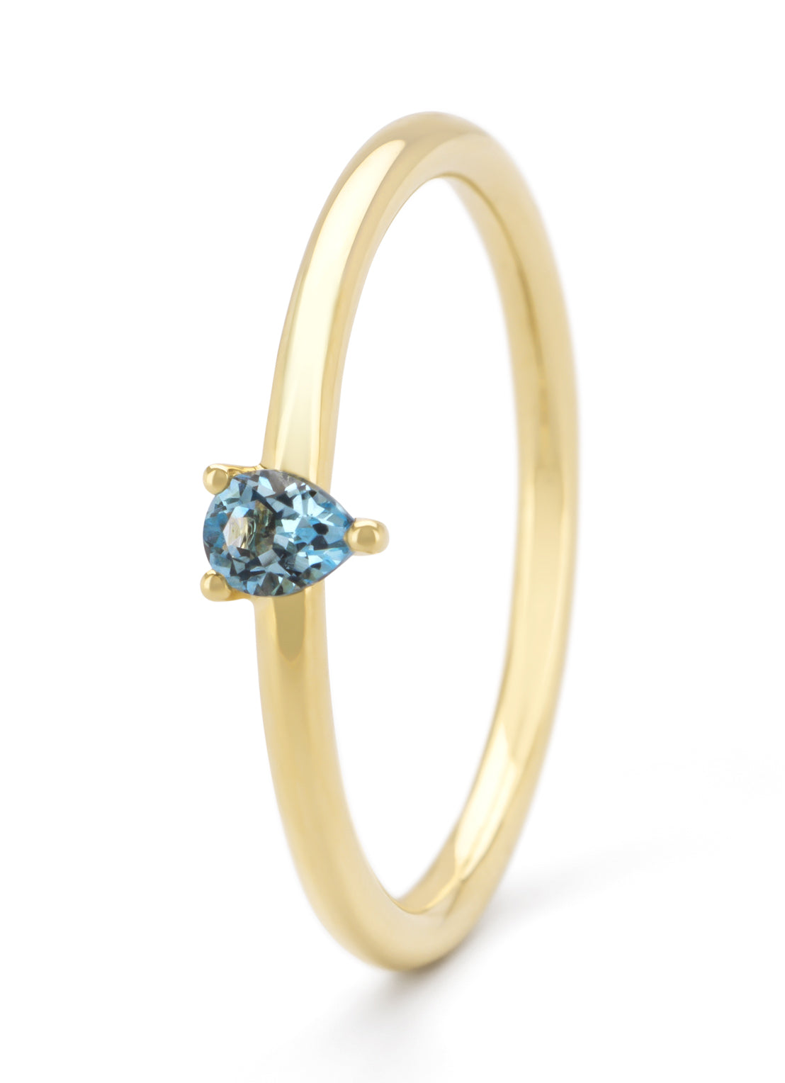 Geelgouden ring, 0.18 ct topaas, Joy