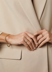 Geelgouden ring, 0.18 ct topaas, Joy