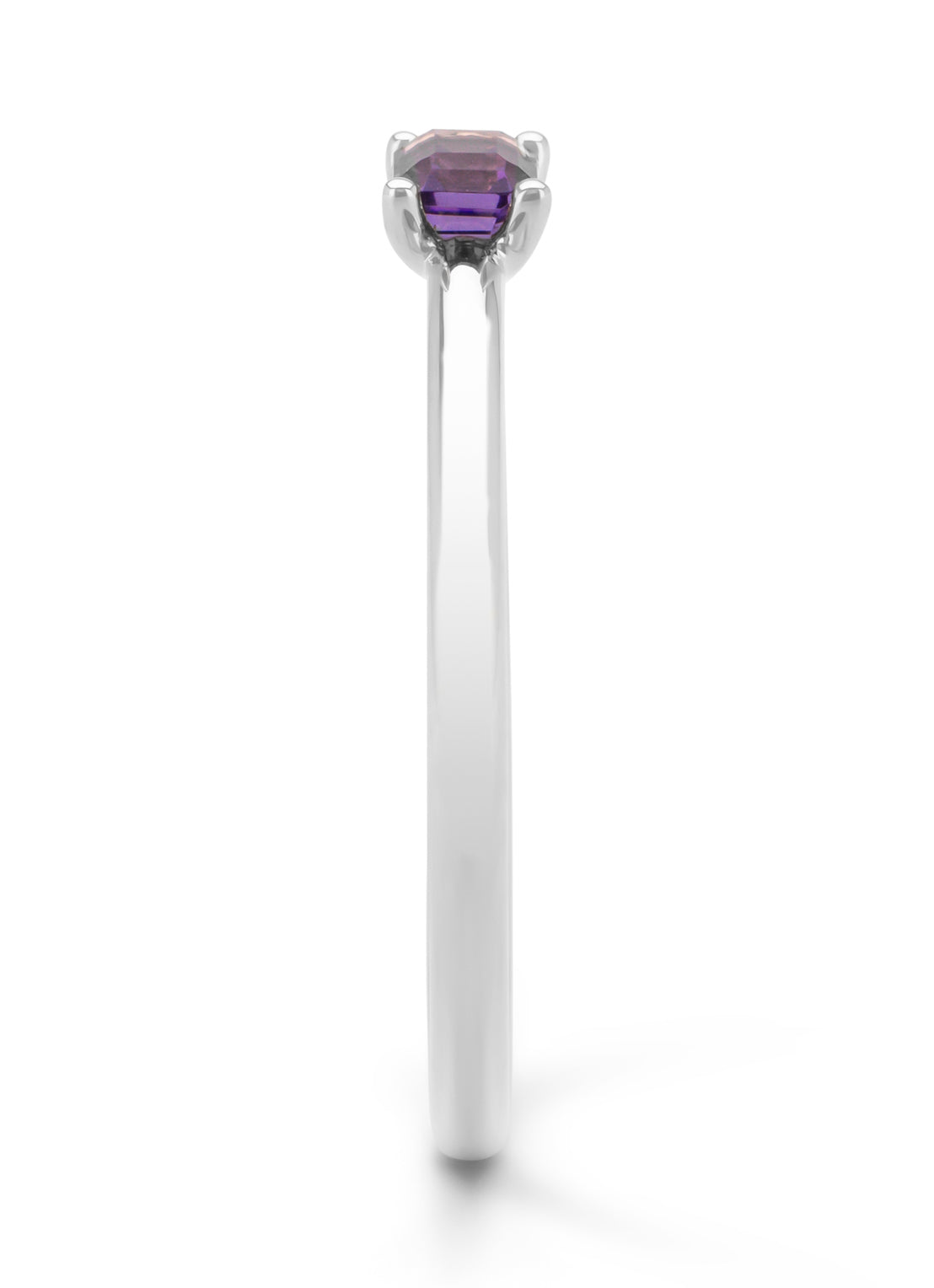 Witgouden ring, 0.21 ct paarse amethist, Joy