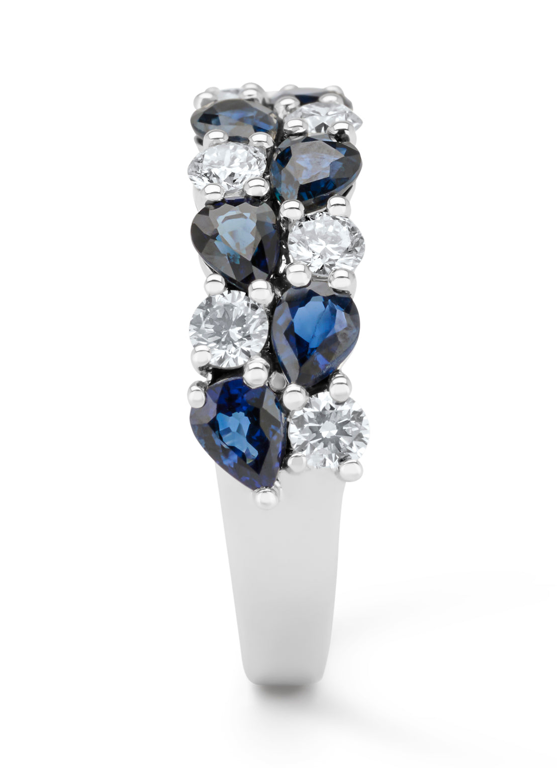 Witgouden ring, 1.65 ct blauwe saffier, Eden