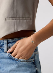 Birthstones Yellow gold bracelet Blue Sapphire (September)