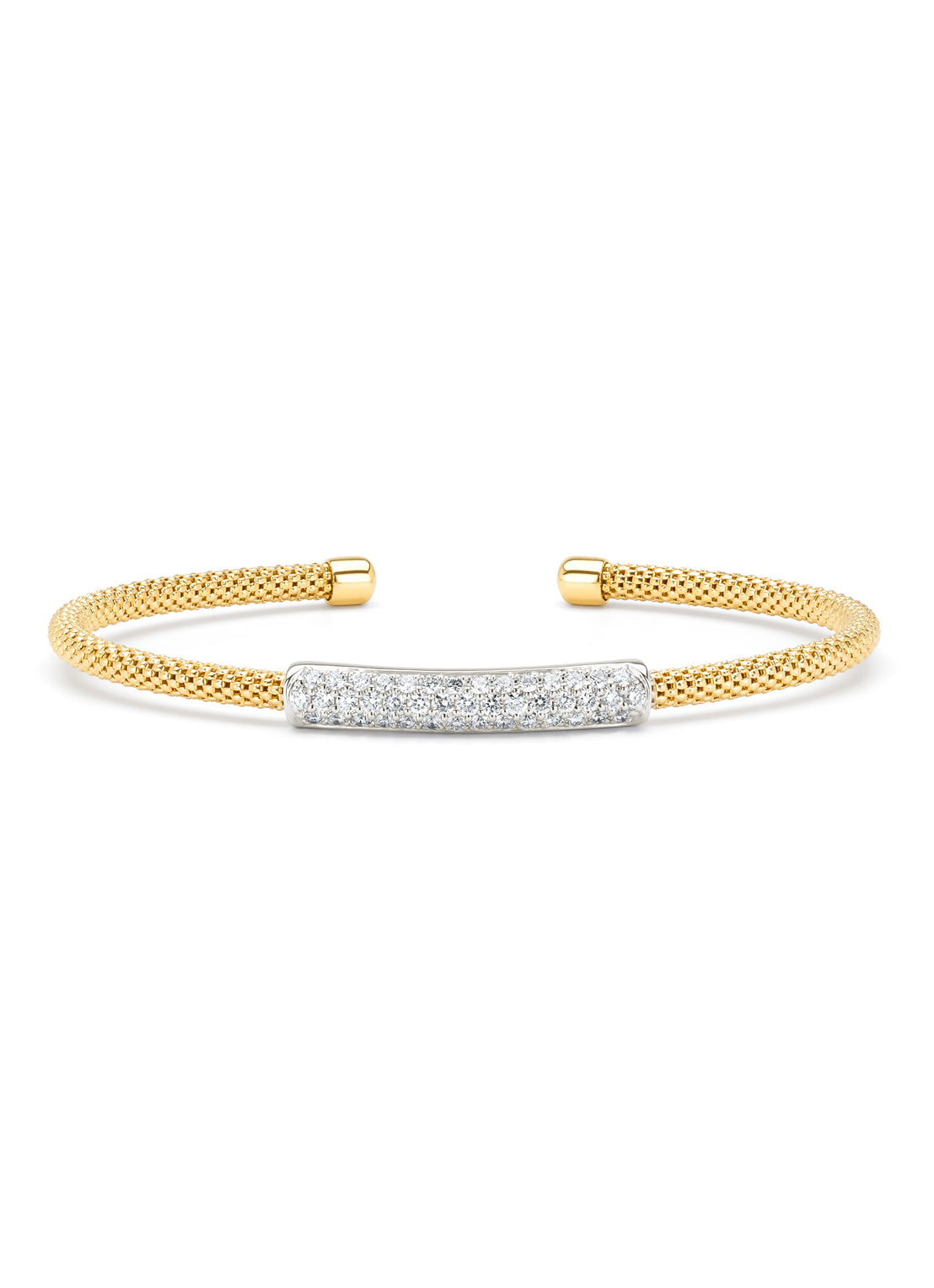 Golden Bracelet, 0.80 CT Diamant, Caviar