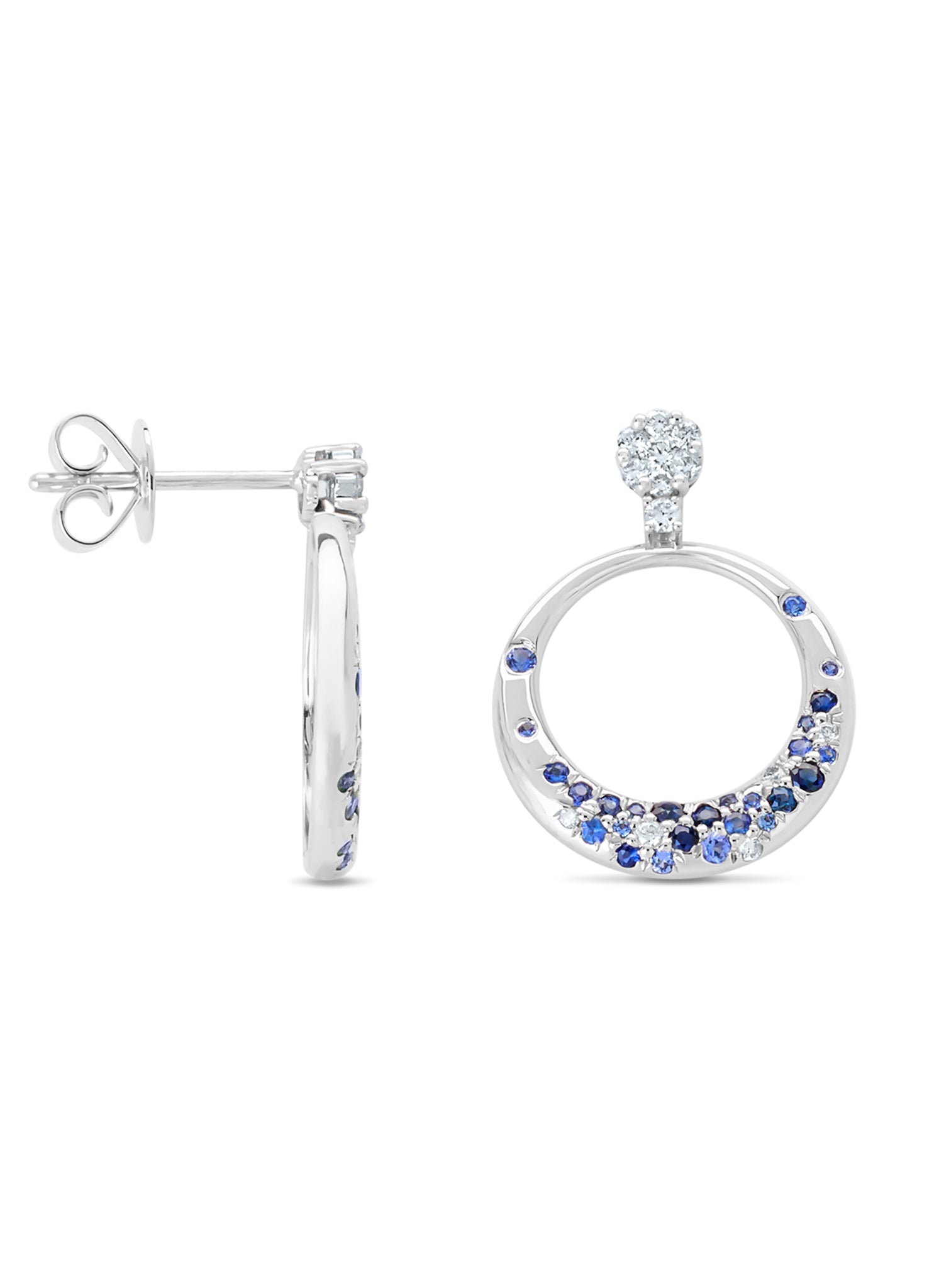 White gold earrings, 0.28 ct diamond, Eden