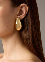 Yellow gold 'Teardrop' earrings Marigold