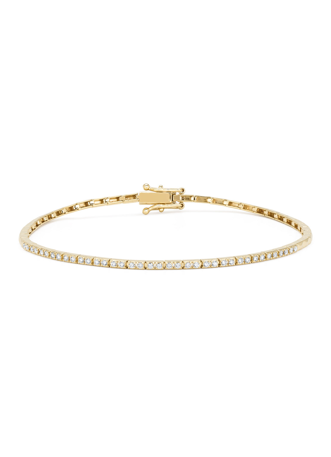 Yellow gold bracelet, 0.25 ct diamond, ensemble