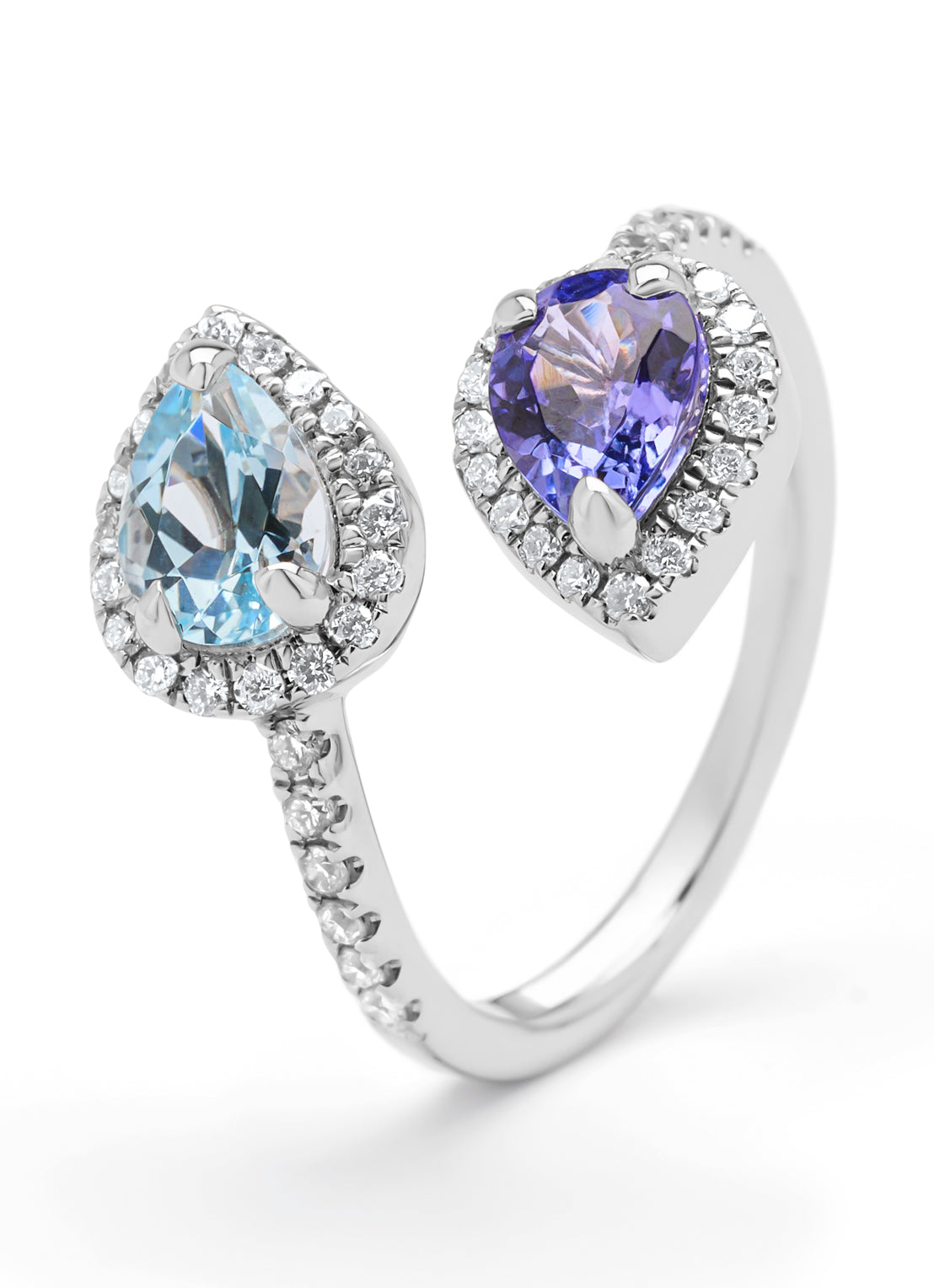 White gold ring, 0.70 ct tanzanite, Gallery