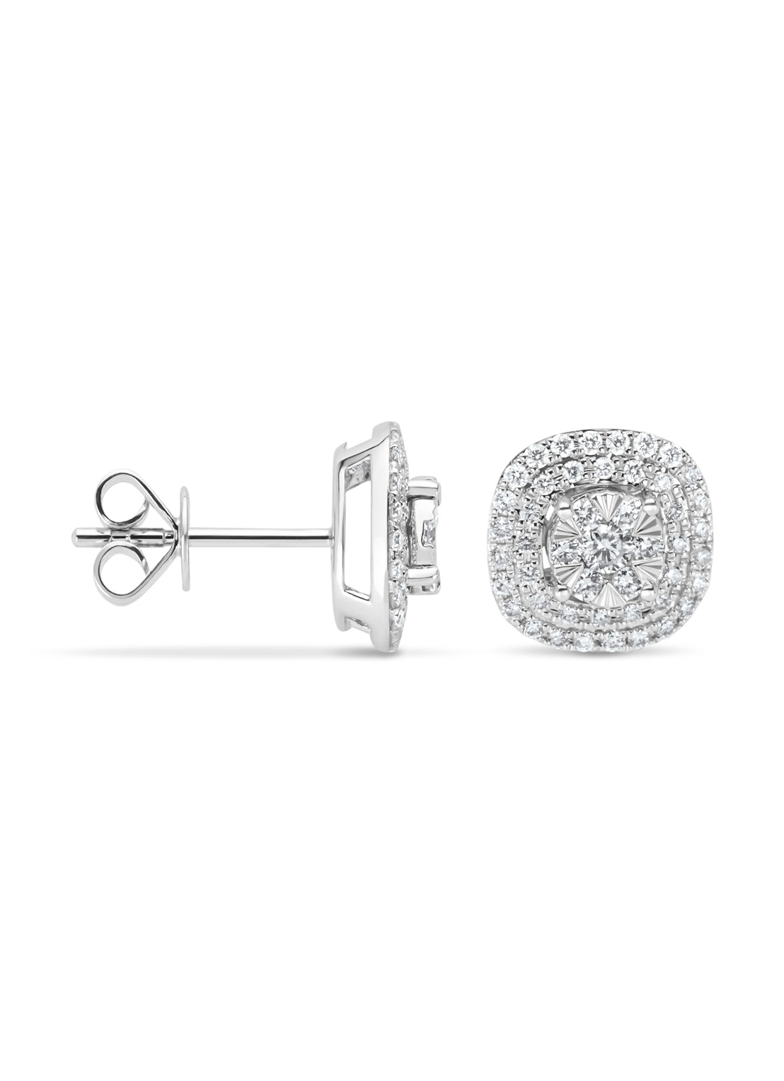 White gold earrings, 0.64 ct diamond, Enchanted