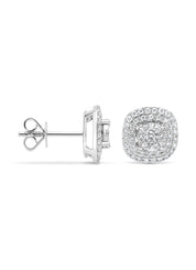 White gold earrings, 0.64 ct diamond, Enchanted