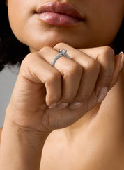 White gold ring, 1.26 ct diamond, solitary