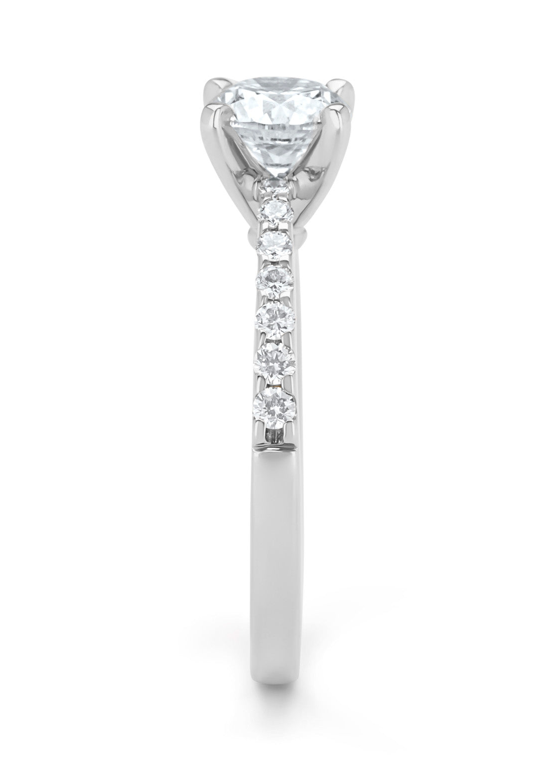 White gold ring, 1.26 ct diamond, solitary
