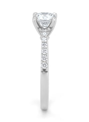 White gold ring, 1.26 ct diamond, solitary