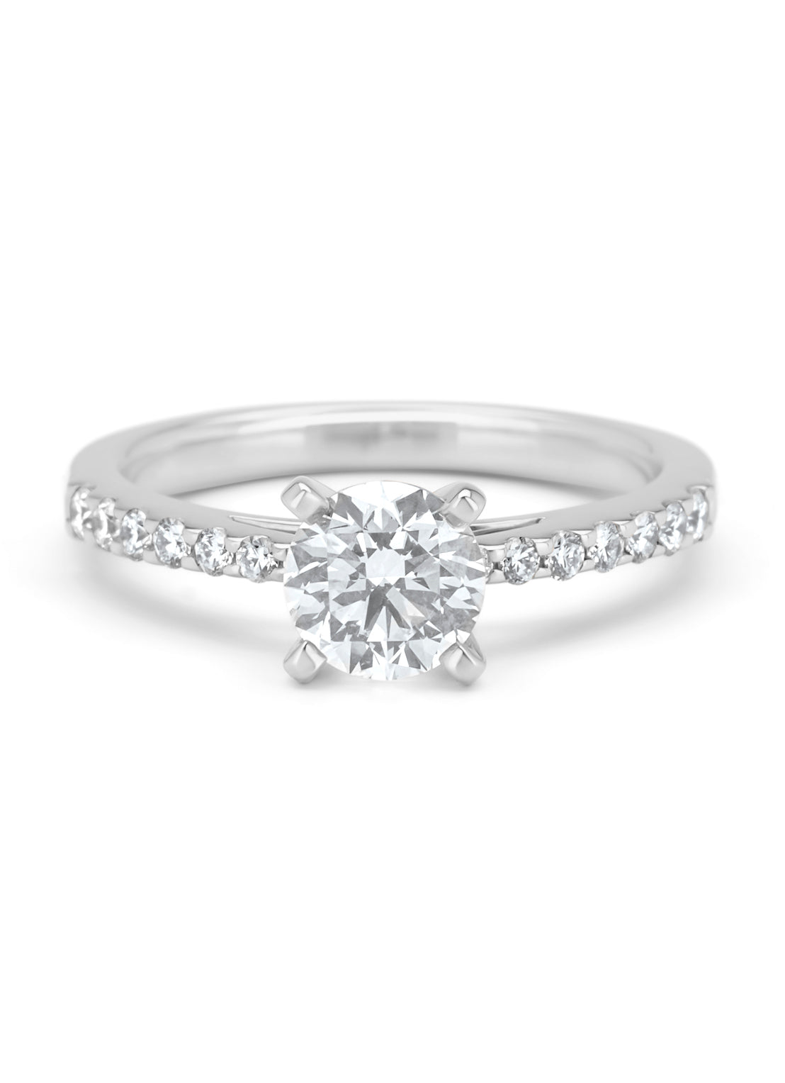White gold ring, 1.26 ct diamond, solitary