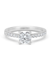 White gold ring, 1.26 ct diamond, solitary