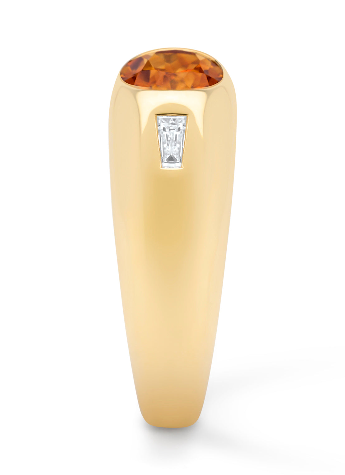 Yellow gold ring, 1.01 CT Madeira Citrien, Bold