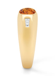 Yellow gold ring, 1.01 CT Madeira Citrien, Bold