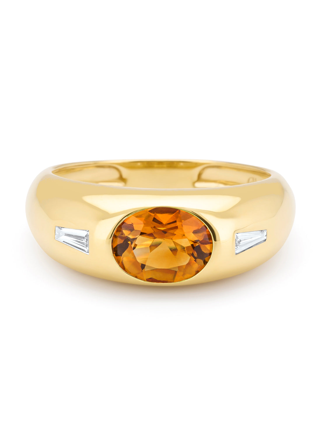 Yellow gold ring, 1.01 CT Madeira Citrien, Bold