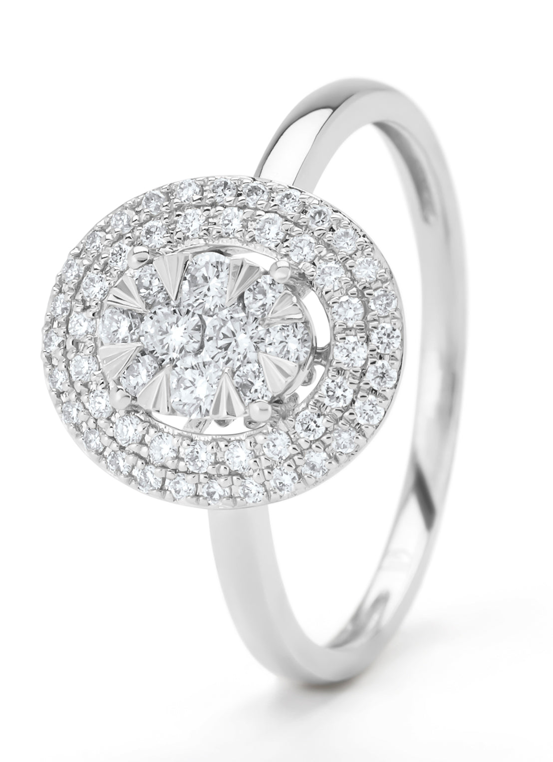 White gold ring, 0.42 ct diamond, Enchanted