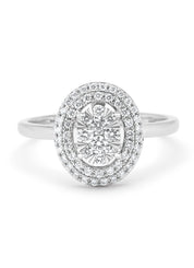 White gold ring, 0.42 ct diamond, Enchanted