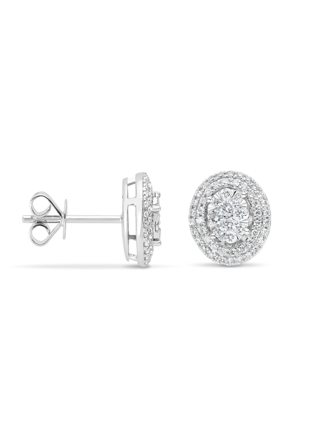 White gold earrings, 0.53 ct diamond, Enchanted