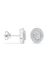 White gold earrings, 0.53 ct diamond, Enchanted