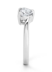 Witgouden ring, 1.01 ct diamant, Solitair