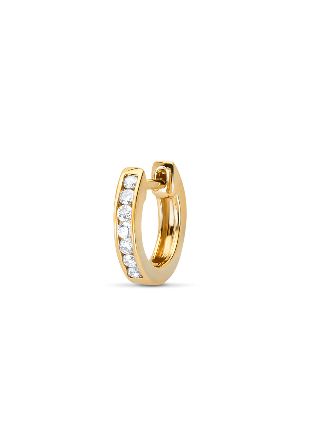 Yellow gold earring, 0.09 ct diamond, Ensemble