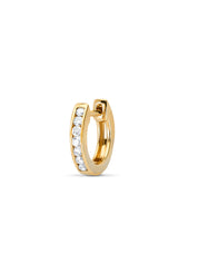 Yellow gold earring, 0.09 ct diamond, Ensemble