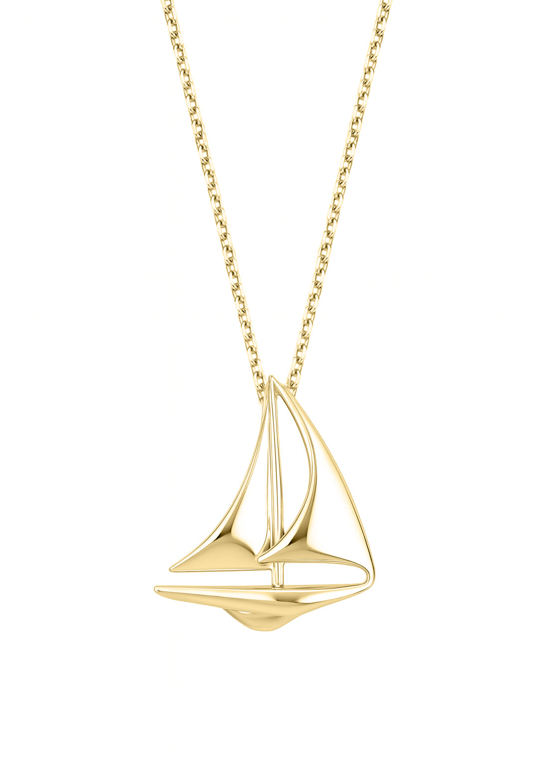 Limited edition: Geelgouden hanger Zeilboot, Dutch icons