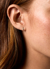 Yellow gold earrings, 0.21 ct diamond, Starlight