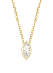 Yellow gold necklace, 0.22 ct diamond, Starlight