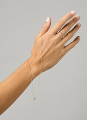 Yellow gold necklace, 0.22 ct diamond, Starlight