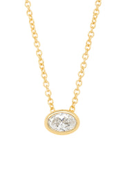 Yellow gold necklace, 0.20 ct diamond, Starlight
