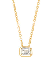 Yellow gold necklace, 0.21 ct diamond, Starlight
