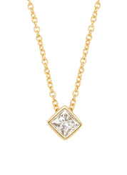 Yellow gold necklace, 0.20 ct diamond, Starlight