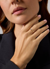 Geelgouden solitairring, 0.27 ct diamant, Groeibriljant