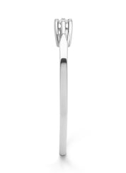 Witgouden solitairring, 0.04 ct diamant, Groeibriljant
