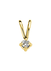 Geelgouden hanger, 0.02 ct diamant, Groeibriljant