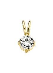 Geelgouden hanger, 0.26 ct diamant, Groeibriljant