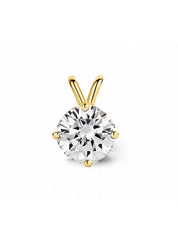 Yellow gold pendant, 0.53 ct diamond, Groeibriljant