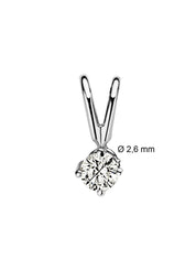 Witgouden hanger, 0.06 ct diamant, Groeibriljant