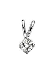 Witgouden hanger, 0.11 ct diamant, Groeibriljant